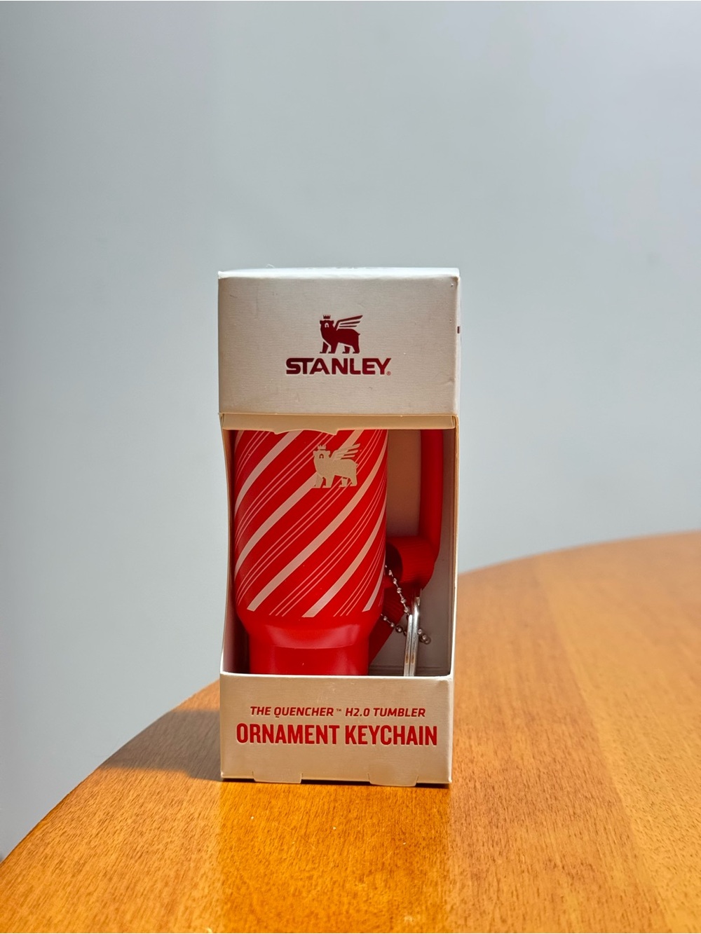 Stanley Red and White Ornament Keychain